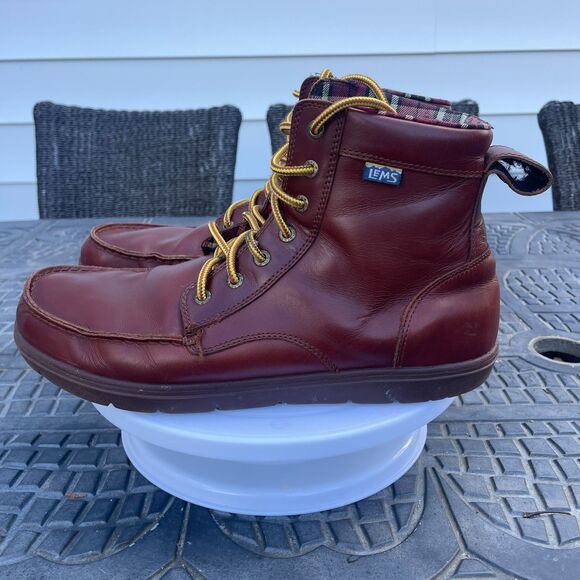 Lems Men's Boulder Boot Leather | Color Russet | Size US 12.5 - Picture 9 of 10